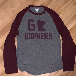 Minnesota gophers baseball style tee